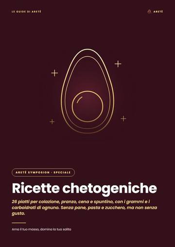 Copertina della guida Ricette chetogeniche — Areté Symposion · Speciale